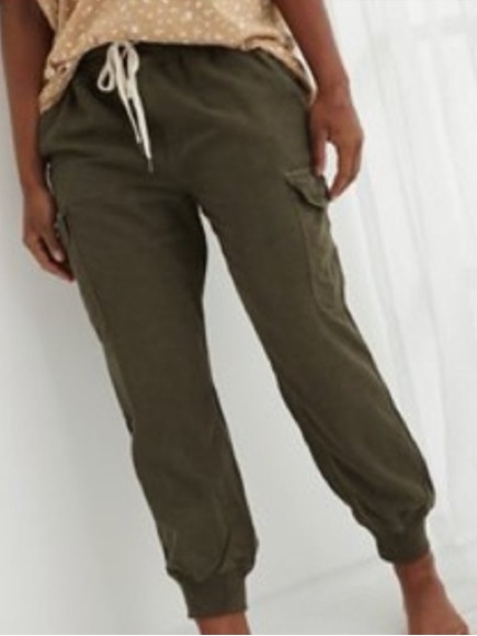 Aerie Cargo Joggers Size Medium Green Pants Women’s Comfy Casual